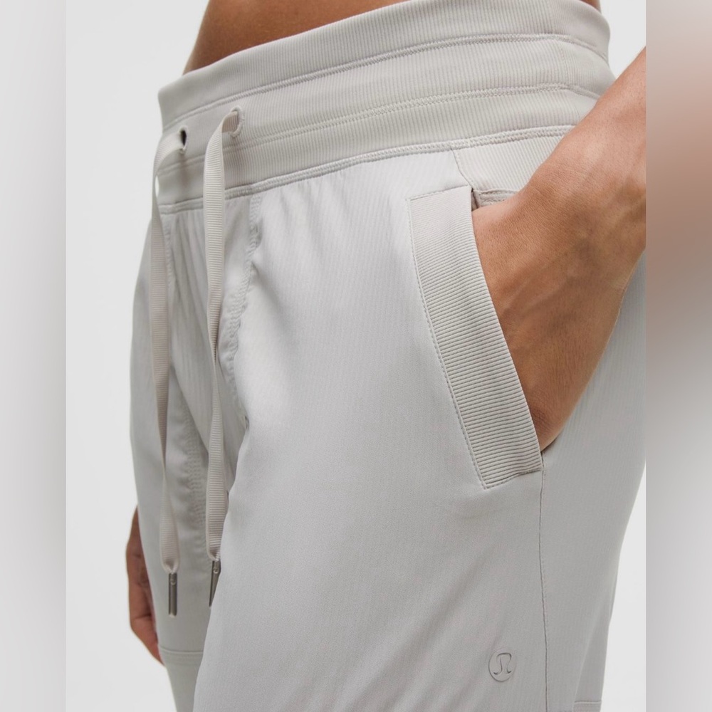 lululemon gray Dance studio pants sz 4 regular mid rise full length retail: $128 - Picture 9 of 16